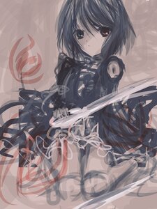 Rating: Safe Score: 0 Tags: 1girl bangs black_eyes black_hair hariruri image looking_at_viewer solo souseiseki User: admin