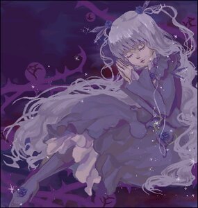 Rating: Safe Score: 0 Tags: 1girl auto_tagged barasuishou closed_eyes dress flower image letterboxed long_hair long_sleeves multicolored_dress solo star_(symbol) User: admin
