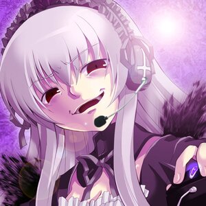 Rating: Safe Score: 0 Tags: 1girl black_wings blood flower frills hairband headphones image lens_flare long_hair long_sleeves looking_at_viewer mouse_(computer) open_mouth purple_flower red_eyes rose rozen_maiden silver_hair solo suigintou tilm upper_body User: admin