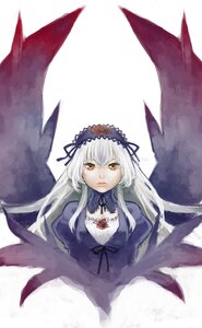 Rating: Safe Score: 0 Tags: 1girl black_ribbon black_wings detached_collar dress feathered_wings flower frills hairband image juliet_sleeves long_hair long_sleeves looking_at_viewer puffy_sleeves ribbon rose silver_hair simple_background solo suigintou white_background wings User: admin