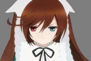 Rating: Safe Score: 0 Tags: 1girl bangs black_neckwear black_ribbon brown_hair camera closed_mouth dress frills green_eyes heterochromia image looking_at_viewer neck_ribbon red_eyes ribbon simple_background solo suiseiseki User: admin