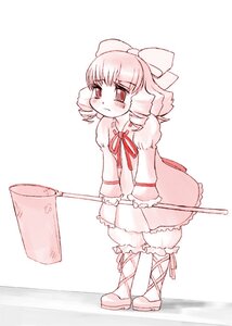 Rating: Safe Score: 0 Tags: 1girl :< bloomers blush boots bow cross-laced_footwear dress drill_hair fishing_net frown full_body hanyawa hat hina_ichigo hinaichigo holding image leaning_forward long_sleeves monochrome photoshop_(medium) pink_hair pink_theme red_eyes red_ribbon ribbon rozen_maiden short_hair simple_background solo standing underwear wavy_mouth white_background white_bloomers User: admin