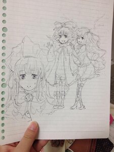 Rating: Safe Score: 0 Tags: bow dress frills hair_bow hair_ornament image long_hair monochrome multiple multiple_girls photo sketch tagme tears traditional_media User: admin