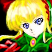 Rating: Safe Score: 0 Tags: 1girl blonde_hair blue_eyes close-up face image long_hair shinku solo User: admin