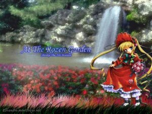 Rating: Safe Score: 0 Tags: 1girl blonde_hair blue_eyes bonnet bow bowtie dress flower frills grass image long_hair long_sleeves outdoors red_dress shinku solo standing twintails very_long_hair User: admin