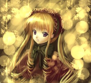 Rating: Safe Score: 0 Tags: 1girl bangs blonde_hair blue_eyes bokeh bonnet bow bowtie dress drill_hair green_bow green_neckwear image kitiroku lens_flare long_hair long_sleeves looking_at_viewer outdoors parted_lips photoshop_(medium) red_dress rozen_maiden shinku sidelocks solo sun twin_drills twintails upper_body User: admin