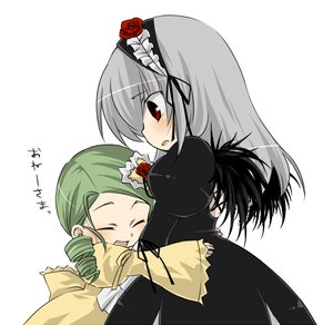 Rating: Safe Score: 0 Tags: 2girls blush closed_eyes dress drill_hair flower green_hair image kanaria long_hair long_sleeves multiple_girls pair red_eyes rose silver_hair suigintou twin_drills User: admin
