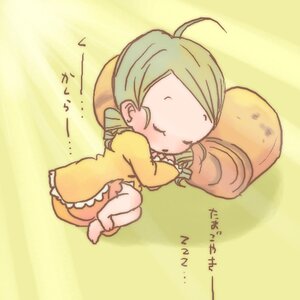 Rating: Safe Score: 0 Tags: 1girl ahoge barefoot blush chibi closed_eyes full_body image kanaria long_sleeves lying pajamas pillow sleeves_past_wrists solo User: admin