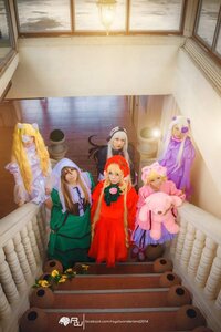 Rating: Safe Score: 0 Tags: 6+girls blonde_hair brown_hair dress hat long_hair multiple_cosplay multiple_girls stuffed_animal tagme User: admin