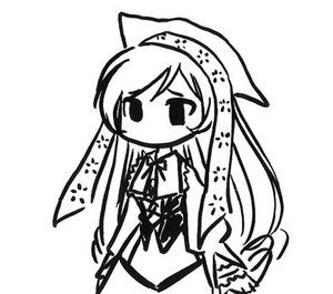 Rating: Safe Score: 0 Tags: 1girl animal_ears bangs blush chibi closed_mouth dress eyebrows_visible_through_hair greyscale hairband image long_hair monochrome neck_ribbon ribbon simple_background sleeveless sleeveless_dress solo striped suiseiseki very_long_hair white_background User: admin