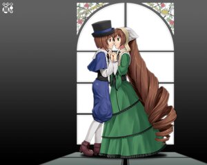 Rating: Safe Score: 0 Tags: 2girls blue_dress brown_hair dress drill_hair flower green_dress green_eyes hat holding_hands image kiss long_hair long_sleeves multiple_girls pair pantyhose rose short_hair siblings sisters souseiseki suiseiseki top_hat twins very_long_hair white_legwear yuri User: admin