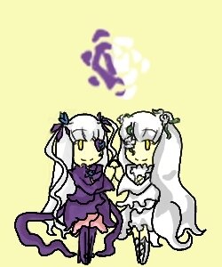 Rating: Safe Score: 0 Tags: 2girls armor barasuishou boots chibi dress image kirakishou long_hair long_sleeves multiple_girls pair ribbon smile standing thighhighs very_long_hair white_hair yellow_eyes User: admin