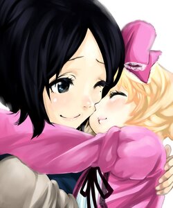 Rating: Safe Score: 0 Tags: 2girls bad_id bad_pixiv_id black_eyes black_hair blonde_hair blue_eyes blush bow cheek-to-cheek closed_eyes happy hina_ichigo hinaichigo hug image kashiwaba_tomoe mole mole_under_eye multiple_girls nagashii_kouhei one_eye_closed pink_bow pink_dress ribbon rozen_maiden sakurada_nori scarf short_hair smile solo yuri User: admin