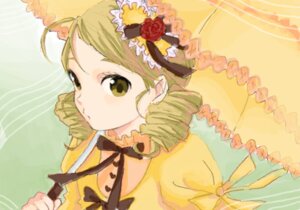Rating: Safe Score: 0 Tags: 1girl blonde_hair bow dress drill_hair flower frills hat holding holding_umbrella image kanaria parasol ribbon rose solo tomoe_mami twin_drills umbrella upper_body yellow_eyes User: admin