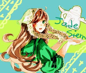 Rating: Safe Score: 0 Tags: 1girl :d brown_hair dress green_background green_dress green_eyes heterochromia image long_hair long_sleeves looking_at_viewer open_mouth red_eyes simple_background smile solo suiseiseki upper_body very_long_hair User: admin