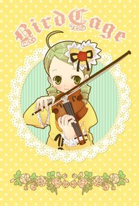 Rating: Safe Score: 0 Tags: 1girl ahoge eighth_note flower green_eyes green_hair halftone halftone_background image instrument kanaria long_sleeves looking_at_viewer musical_note playing_instrument polka_dot polka_dot_background polka_dot_bow polka_dot_dress solo violin yellow_background yellow_dress User: admin