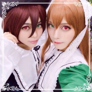 Rating: Safe Score: 0 Tags: 2girls blonde_hair brown_hair green_eyes heterochromia lips long_hair looking_at_viewer multiple_cosplay multiple_girls necklace red_eyes siblings sisters smile souseiseki suiseiseki tagme User: admin