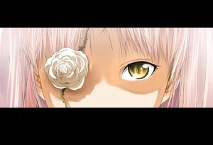 Rating: Safe Score: 0 Tags: 1girl anime_coloring bangs close-up eyebrows_visible_through_hair face flower image kirakishou letterboxed pink_hair rose solo white_flower white_rose yellow_eyes User: admin