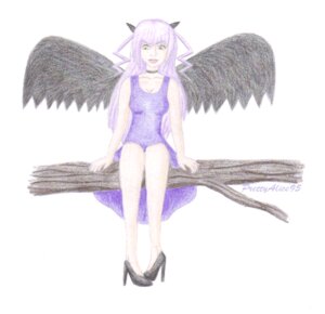 Rating: Safe Score: 0 Tags: 1girl barasuishou choker high_heels image long_hair one-piece_swimsuit pink_hair sitting solo swimsuit wings User: admin