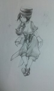 Rating: Safe Score: 0 Tags: 1girl auto_tagged boots breasts capelet frills full_body greyscale hat image long_sleeves monochrome nagae_iku pants shawl short_hair sitting solo souseiseki User: admin