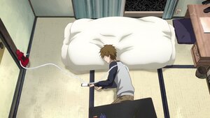 Rating: Safe Score: 0 Tags: 1boy brown_hair controller futon game_controller human indoors pillow sakurada_jun screenshot sitting solo tatami User: admin