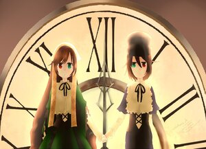 Rating: Safe Score: 0 Tags: 2girls brown_hair dress green_dress green_eyes heterochromia holding_hands image long_hair long_sleeves looking_at_viewer multiple_girls pair red_eyes short_hair siblings sisters souseiseki suiseiseki twins User: admin