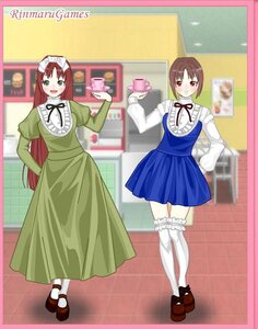 Rating: Safe Score: 0 Tags: blurry blush brown_hair depth_of_field dress green_eyes hand_on_hip image long_hair long_sleeves multiple_girls pair red_eyes shoes short_hair souseiseki standing suiseiseki thighhighs white_legwear User: admin