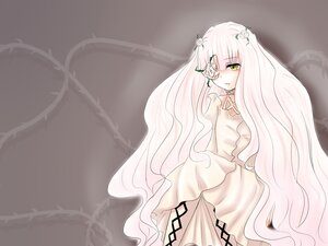 Rating: Safe Score: 0 Tags: 1girl dress expressionless eyepatch flower hair_flower hair_ornament image kirakishou long_hair long_sleeves pink_hair rose sitting solo thorns very_long_hair vines white_dress white_hair yellow_eyes User: admin