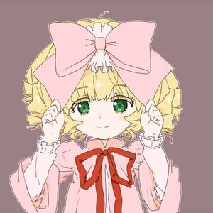Rating: Safe Score: 0 Tags: 1girl bangs blonde_hair blush bow closed_mouth dress eyebrows_visible_through_hair green_eyes hair_bow hands_up hina_ichigo hinaichigo image long_sleeves looking_at_viewer neck_ribbon pink_bow pink_neckwear red_neckwear ribbon short_hair simple_background smile solo upper_body User: admin