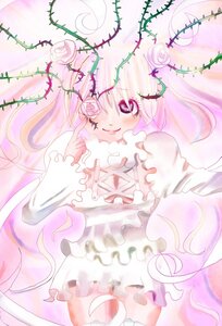 Rating: Safe Score: 0 Tags: 1girl dress flower frills image kirakishou long_hair long_sleeves pink_eyes pink_flower pink_hair pink_rose rose smile solo thighhighs thorns vines white_flower white_rose zettai_ryouiki User: admin