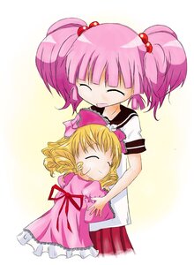 Rating: Safe Score: 0 Tags: 2girls blonde_hair bow child closed_eyes dress hair_bobbles hair_ornament hinaichigo hug image multiple_girls open_mouth pink_hair school_uniform serafuku short_hair short_sleeves smile solo twintails yoshikawa_chinatsu User: admin