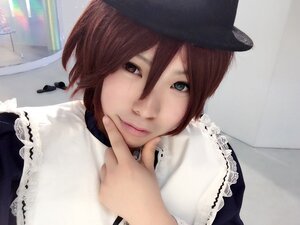 Rating: Safe Score: 0 Tags: 1girl bangs black_headwear brown_hair closed_mouth hair_between_eyes hat lips looking_at_viewer short_hair solo souseiseki User: admin