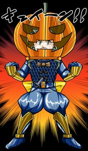 Rating: Safe Score: 0 Tags: 1boy belt costume emphasis_lines halloween image jack-o'-lantern kanaria orange_hair pumpkin solo User: admin