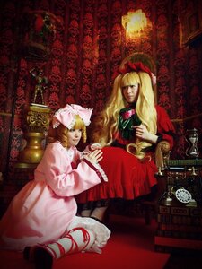 Rating: Safe Score: 0 Tags: 2girls 91076 blonde_hair dress hat long_hair multiple_cosplay multiple_girls ribbon short_hair sitting tagme tail yakumo_ran User: admin