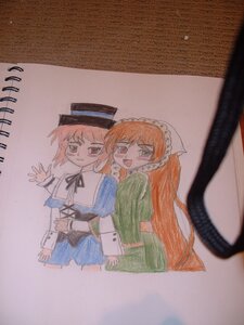Rating: Safe Score: 0 Tags: 2girls dress green_eyes hat image long_hair long_sleeves multiple_girls open_mouth pair photo short_hair siblings sisters smile souseiseki suiseiseki traditional_media twins very_long_hair User: admin