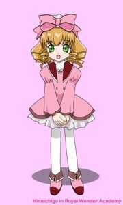 Rating: Safe Score: 0 Tags: 1girl :o blonde_hair blush bow character_name dress drill_hair full_body green_eyes hair_bow hina_ichigo hinaichigo image long_sleeves open_mouth pantyhose pink_background pink_bow pink_dress pink_footwear purple_background shoes short_hair solo standing white_legwear User: admin