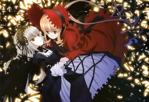 Rating: Safe Score: 0 Tags: 2girls absurdres blonde_hair blue_eyes dress feathers frills gothic_lolita hairband headdress highres holding_hands image imageboard_desourced lolita_fashion long_hair long_sleeves multiple_girls non-web_source nyantype official_art pair red_dress red_eyes ribbon rozen_maiden sakai_kyuuta scan shinku silver_hair suigintou twintails very_long_hair User: admin