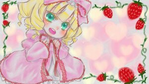 Rating: Safe Score: 0 Tags: 1girl apple blonde_hair blueberry blush bow cake cherry dress drill_hair flower food fruit grapes hina_ichigo hinaichigo holding_fruit image long_sleeves object_namesake open_mouth pink_bow pink_dress red_flower red_rose rose smile solo strawberry strawberry_hair_ornament strawberry_print tomato watermelon User: admin