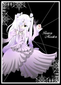 Rating: Safe Score: 0 Tags: 1girl dress eyepatch flower green_eyes hair_flower hair_ornament image kirakishou letterboxed long_hair rose solo User: admin