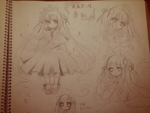Rating: Safe Score: 0 Tags: 1girl blush dress image long_hair looking_at_viewer monochrome shinku sketch solo standing traditional_media very_long_hair User: admin