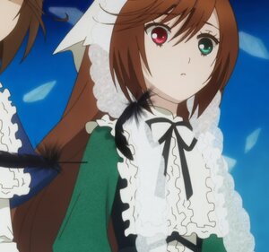 Rating: Safe Score: 0 Tags: black_ribbon blue_sky brown_hair cloud day dress frills heterochromia image long_sleeves neck_ribbon outdoors red_eyes ribbon short_hair sky solo souseiseki suiseiseki upper_body User: admin