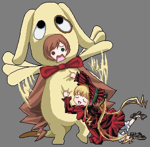 Rating: Safe Score: 0 Tags: 2girls animated animated_gif artist_request bangs blonde_hair heterochromia kunkun lowres multiple_girls rozen_maiden shinku suiseiseki transparent_background User: admin
