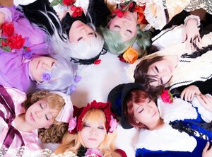 Rating: Safe Score: 0 Tags: 6+girls blonde_hair bow brown_hair closed_eyes dress everyone eyepatch flower green_hair hair_ornament hairband hat long_hair multiple_cosplay multiple_girls realistic red_flower red_rose rose short_hair silver_hair suigintou tagme User: admin