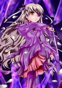 Rating: Safe Score: 0 Tags: 1girl barasuishou dress eyepatch hair_ribbon holding illyasviel_von_einzbern image long_hair long_sleeves petals ribbon solo standing two_side_up very_long_hair yellow_eyes User: admin