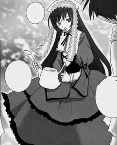 Rating: Safe Score: 0 Tags: 1boy 1girl blank_speech_bubble braid dress full_moon greyscale holding image long_hair long_sleeves monochrome moon neck_ribbon open_mouth ribbon solo suiseiseki very_long_hair User: admin