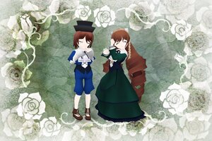 Rating: Safe Score: 0 Tags: blue_dress brown_hair closed_eyes dress flower hat holding_hands image pair pink_rose rose short_hair siblings souseiseki suiseiseki thorns twins white_flower white_rose yellow_rose User: admin