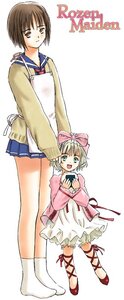Rating: Safe Score: 0 Tags: 2girls apron blonde_hair bloomers blue_sailor_collar bow brown_hair dress full_body green_eyes hina_ichigo hinaichigo image kashiwaba_tomoe long_sleeves looking_at_viewer mole mole_under_eye multiple_girls pink_bow rozen_maiden sailor_collar school_uniform serafuku short_hair simple_background skirt smile socks solo standing toshi_hiroshi underwear white_background white_bloomers white_legwear User: admin