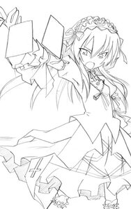 Rating: Safe Score: 0 Tags: 1girl auto_tagged cowboy_shot dress frills greyscale hairband image leg_garter lineart lolita_hairband long_hair long_sleeves looking_at_viewer monochrome open_mouth outstretched_arm ribbon rozen_maiden simple_background solo standing suigintou takami_ryou thighhighs zettai_ryouiki User: admin