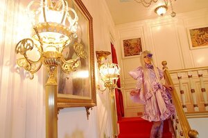 Rating: Safe Score: 0 Tags: 1girl barasuishou blonde_hair chandelier dress flower frills hair_ornament indoors long_hair mirror reflection solo standing window User: admin