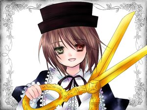 Rating: Safe Score: 0 Tags: 1girl :d brown_hair flower green_eyes hat heterochromia image looking_at_viewer open_mouth ribbon rose short_hair smile solo souseiseki suiseiseki upper_body yuuri User: admin